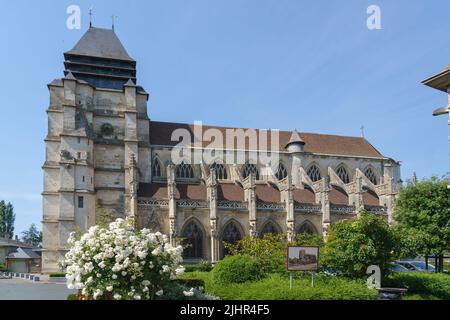 Francia, regione Normandia (Normandia), Calvados, Pont l'Evêque, Pays d'Auge, église Saint-Mélaine, chiesa, Foto Stock