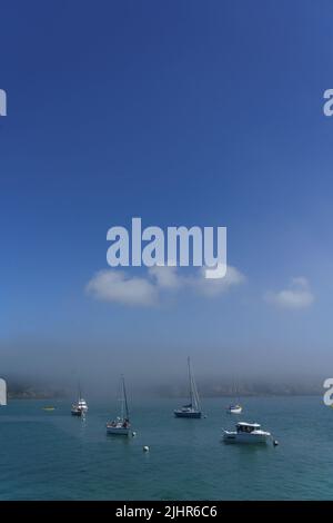 Francia, regione Bretagne (Bretagna), punta meridionale del Finistère, Port-Manech, porto, Foto Stock