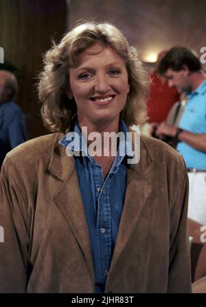 Charlotte de Tuckheim sul set del programma televisivo francese 'Dessinez c'est gagné'. Agosto 1989 Foto Stock