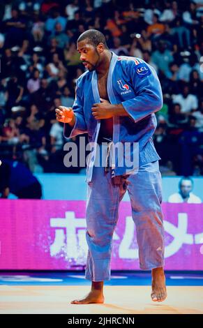 Teddy Riner (fra) di Francia compete durante la categoria maschile judo +100kg durante i Campionati mondiali di judo 2009 a Rotterdam Foto Stock