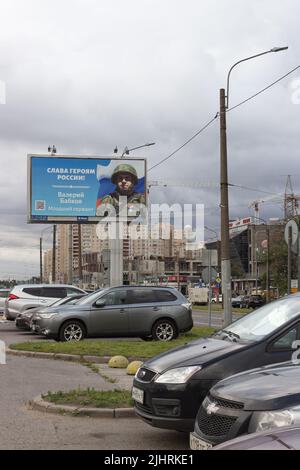 Ritratto di eroe di un'operazione speciale in Ucraina, St.Peterburg, Russia, 2022 Foto Stock