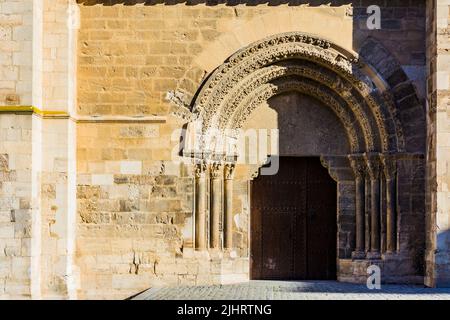 Portale di Santa Maria. Facciata nord. Cattedrale di Santa Maria di Tudela - Catedral de Santa María. Tudela, Navarra, Spagna, Europa Foto Stock