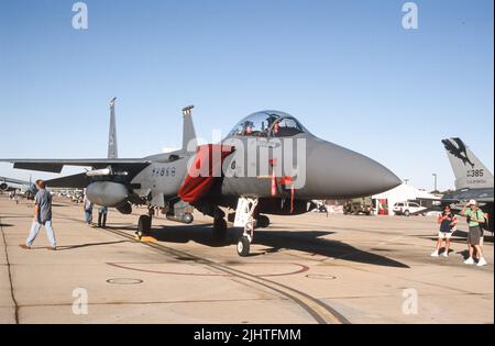 F-15 Aquila sul display MCAS Miramar Foto Stock