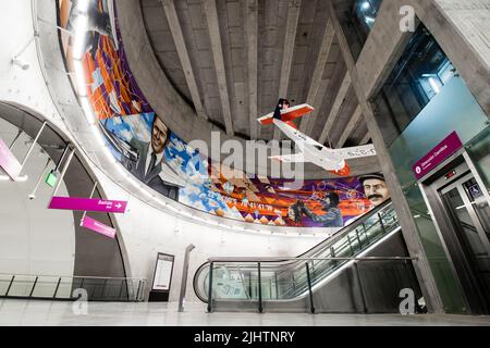 Stazione della metropolitana di Cerrillos, linea 6, Santiago del Cile Foto Stock