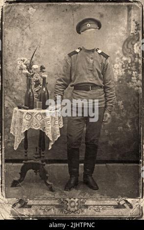 Foto retrò inizio 19th secolo di coraggioso ufficiale non commissionato esercito imperiale russo Foto Stock