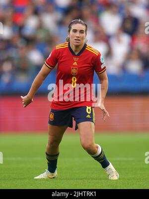 Mariona Caldentey in Spagna durante la finale femminile UEFA Euro 2022 Quarter allo stadio Brighton & Hove Community. Data foto: Mercoledì 20 luglio 2022. Foto Stock