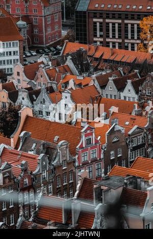 La vista sulla Basilica di Santa Maria nel centro storico di Gdańsk, Polonia. Foto Stock