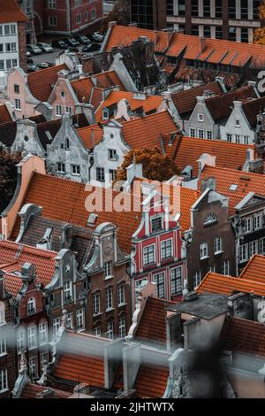 La vista sulla Basilica di Santa Maria nel centro storico di Gdańsk, Polonia. Foto Stock