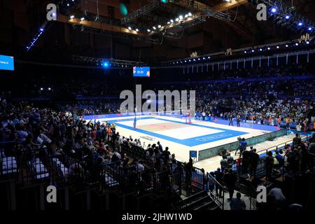 Bologna, Italia. 20th luglio 2022. Finali durante il Volley Nations League - Man - Italy vs Netherlands, Volley Intenationals in Bologna, Italy, July 20 2022 Credit: Independent Photo Agency/Alamy Live News Foto Stock