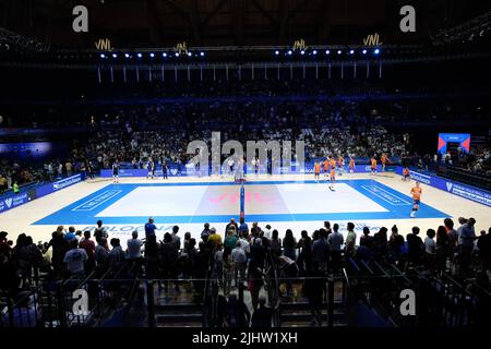 Bologna, Italia. 20th luglio 2022. Finali durante il Volley Nations League - Man - Italy vs Netherlands, Volley Intenationals in Bologna, Italy, July 20 2022 Credit: Independent Photo Agency/Alamy Live News Foto Stock