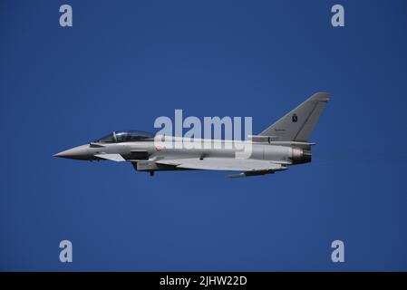 L'Aeronautica militare Italiana Eurofighter Typhoon espone al Royal International Air Tattoo RAF Fairford 2022 Foto Stock