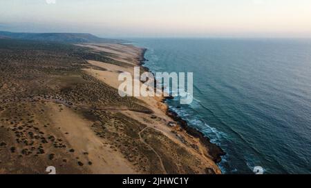 Taghazout Marocco , Drone Shot Foto Stock