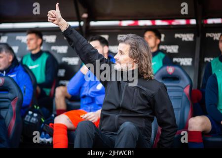 Buenos Aires, Argentina. 20th luglio 2022. Ruben Insua di San Lorenzo visto prima della partita tra San Lorenzo e Union Santa Fe come parte della Liga Professional 2022 allo stadio Pedro Bidegain. (Punteggio finale; San Lorenzo 2:2 Union Santa Fe) Credit: SOPA Images Limited/Alamy Live News Foto Stock