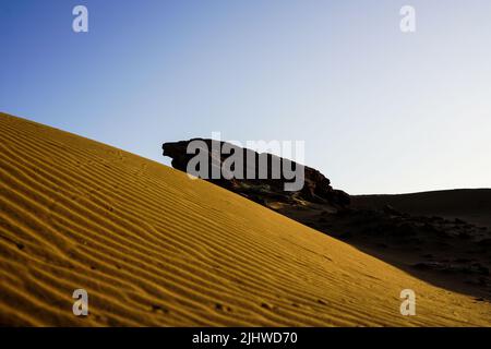 Dune di sabbia nel deserto , Marocco Foto Stock