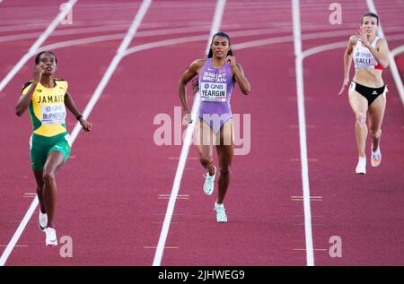 Nicole Yeargin della Gran Bretagna durante la semifinale femminile del 400m il sesto giorno del Campionato Mondiale di Atletica a Hayward Field, Università dell'Oregon negli Stati Uniti d'America. Data foto: Mercoledì 20 luglio 2022. Foto Stock