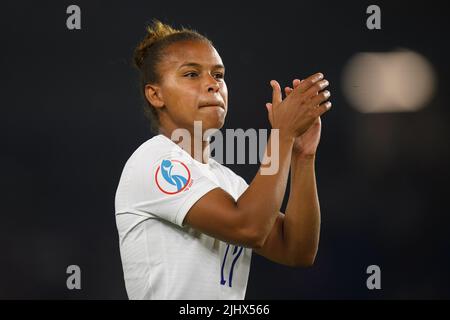 20 lug 2022 - Inghilterra / Spagna - UEFA Women's Euro 2022 - Quarter Final - Brighton & Hove Community Stadium Nikita Parris in Inghilterra durante la partita contro la Spagna. Picture Credit : © Mark Pain / Alamy Live News Foto Stock