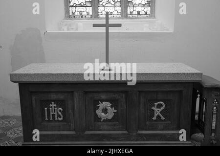 Interno di St Mawnan e St Stephen's Church, Mawnan, Cornovaglia Foto Stock