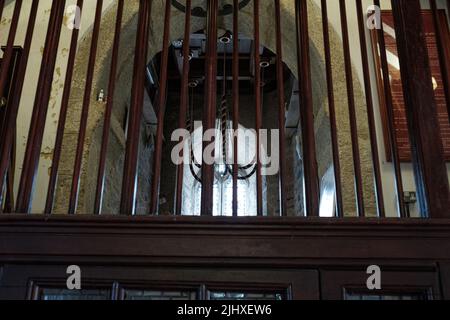 Interno di St Mawnan e St Stephen's Church, Mawnan, Cornovaglia Foto Stock