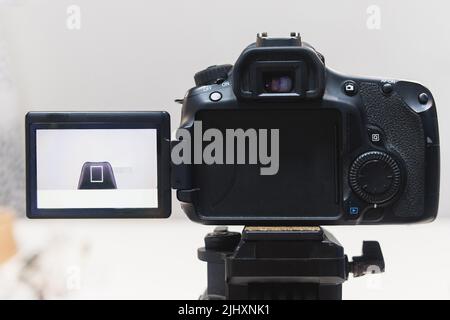 concetto di backstage del processo di creazione video Foto Stock