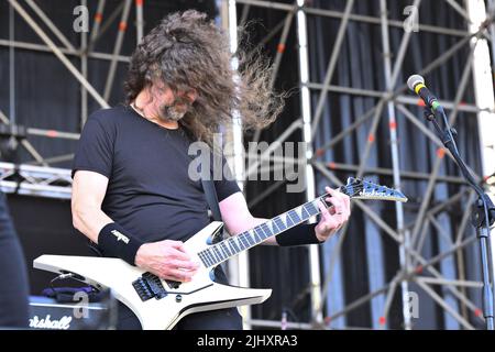 Heathen Live at Rock in Roma, 19th luglio 2022, presso l'Ippodromo delle Capannelle - Rock in Roma, Roma, Italia Foto Stock