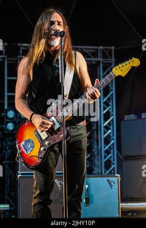 Roma, Italia. 19th luglio 2022. Concerto del cantante e cantautore italiano Manuel Agnelli al Festival di Villa Ada a Roma il 19 luglio 2022. (Foto di Claudio Enea/Pacific Press/Sipa USA) Credit: Sipa USA/Alamy Live News Foto Stock