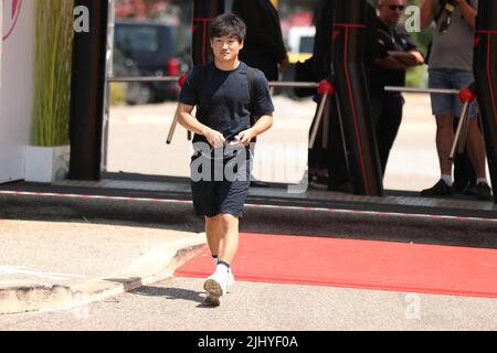 21st luglio 2022, circuito Paul Ricard, le Castellet, Marsiglia, Francia: Francese F1 Giovedi arrivi: Scuderia AlphaTauri, Yuki Tsunoda Foto Stock