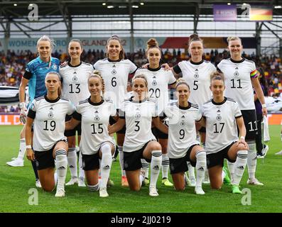 Londra, Regno Unito. 21st luglio 2022. Il gruppo di squadre della Germania durante la partita UEFA Women's European Championship 2022 al Brentford Community Stadium di Londra. Il credito d'immagine dovrebbe leggere: David Klein/Sportimage Credit: Sportimage/Alamy Live News Foto Stock