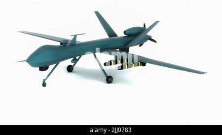 un drone militare (3d rendering) Foto Stock