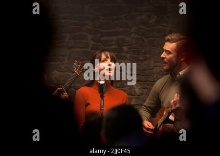 MULLIGAN, TIMBERLAKE, ALL'INTERNO DI LLEWYN DAVIS, 2013 Foto Stock