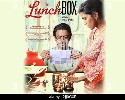 IRRFAN KHAN, NIMRAT KAUR POSTER, IL LUNCHBOX, 2013 Foto Stock