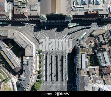 Basilea FFS Stazione Centrale nel centro di Basilea Svizzera Foto Stock