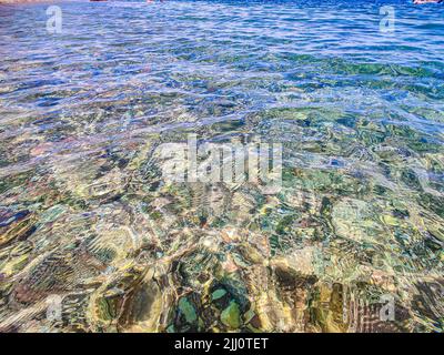 Incredibile mare a Ras Shitan, Dahab, Taba, Sinai, Egitto Foto Stock