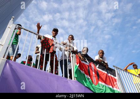 Hayward Field, Eugene, Oregon, USA. 21st luglio 2022. Fans, 21 LUGLIO 2022 - Atletica : Campionati del mondo IAAF Oregon 2022 a Hayward Field, Eugene, Oregon, USA. Credit: Yohei Osada/AFLO SPORT/Alamy Live News Foto Stock