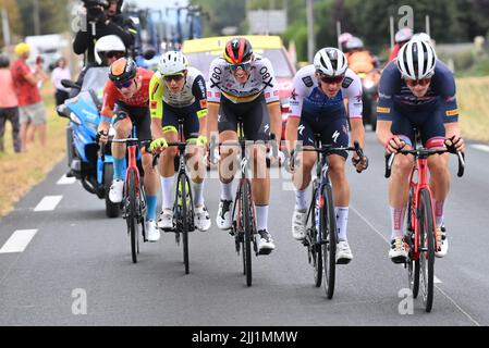 Cahors, Francia. 22nd luglio 2022. Durante la fase 19 del Tour De France, Castelnau-Magnoac a Cahors. Credit: David Stockman/Godingimages/Alamy Live News Foto Stock