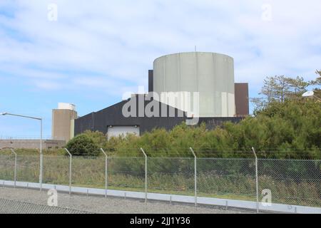 Centrale nucleare di Wylfa ad Anglesey nel 2022. Foto Stock