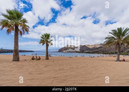 Santa Cruz, Tenerife, 24 giugno 2022. Playa de las Teresitas a Santa Cruz de Tenerife, Isole Canarie. Foto Stock