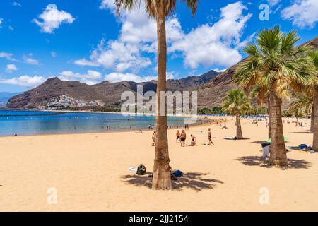 Santa Cruz, Tenerife, 24 giugno 2022. Playa de las Teresitas a Santa Cruz de Tenerife, Isole Canarie. Foto Stock