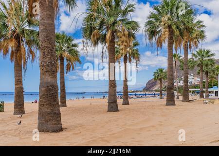 Santa Cruz, Tenerife, 24 giugno 2022. Playa de las Teresitas a Santa Cruz de Tenerife, Isole Canarie. Foto Stock