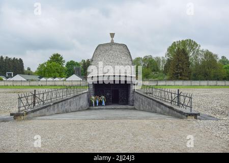 Campo di concentramento di Dachau in Germania Foto Stock