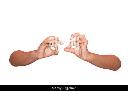 simboli della mano,immagine di diverse indicazioni Foto Stock