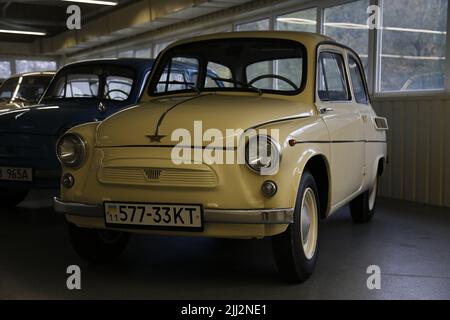 Oldtimer auto sovietica dalla collezione dell'ex presidente ucraino Viktor Yanukovych, presso la residenza Mezhyhirya, Межигір'я Foto Stock