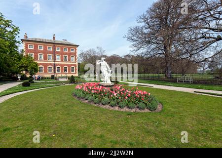 Lytham Hall, residenza di campagna georgiana del 18th° secolo, Lytham St Annes, Lancashire, Inghilterra, Regno Unito Foto Stock