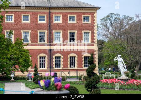 Lytham Hall, residenza di campagna georgiana del 18th° secolo, Lytham St Annes, Lancashire, Inghilterra, Regno Unito Foto Stock