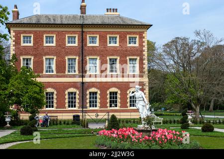 Lytham Hall, residenza di campagna georgiana del 18th° secolo, Lytham St Annes, Lancashire, Inghilterra, Regno Unito Foto Stock