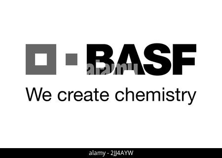 BASF, Logo, sfondo bianco Foto Stock