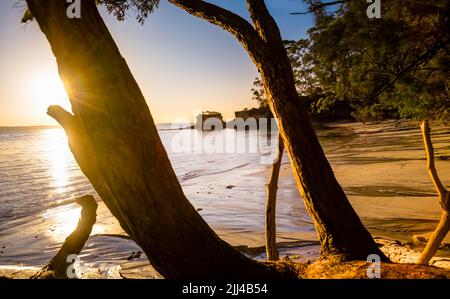 Tramonto Scape lungo Jervis Bay Foto Stock