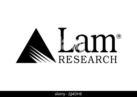 Lam Research, Logo, sfondo bianco Foto Stock
