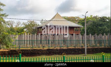 Lovamahapaya edificio splendida vista panoramica situato nella città antica di Anuradhapura. Foto Stock