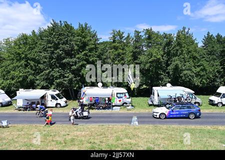 Rocamadour, Francia, 23rd luglio 2022. Una vista generale durante la fase 20 del Tour De France, Lacapelle-Marival a Rocamadour. Credit: Pete Goding/Alamy Live News Foto Stock