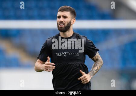 Nuova firma Doğukan Sinik di Hull City durante il riscaldamento pre-partita Foto Stock